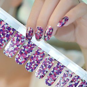 Confetti Glitter Nail Wraps - Non Toxic Formula